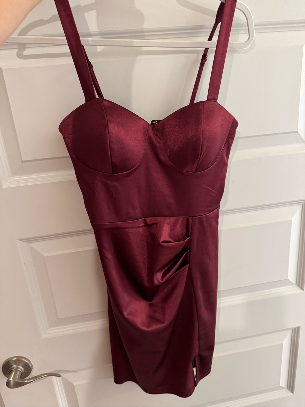 Trixxi Wine Bustier Bodycon Mini Dress